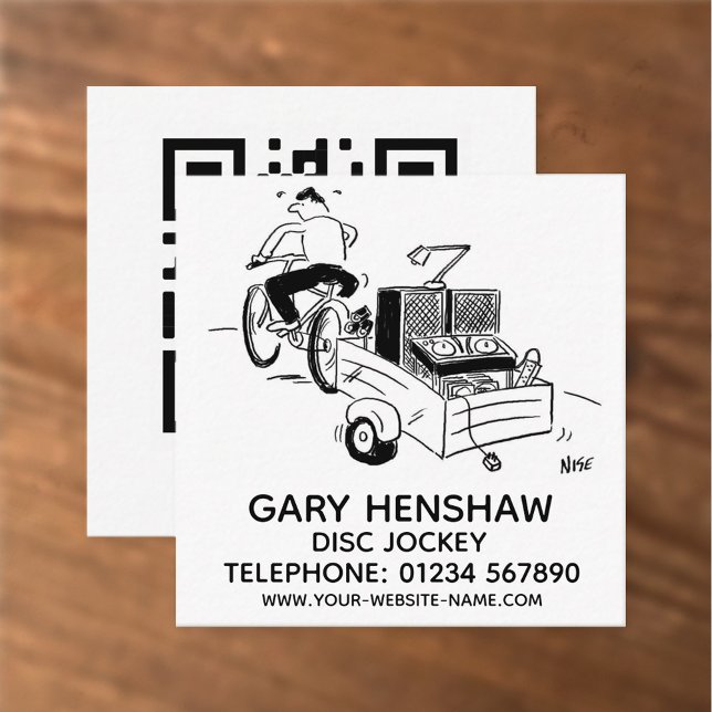 Disc Jockey Square Business Card (Creator Uploaded)