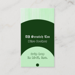 Disc Jockey Vinyl Record Scratched Look Business Card
