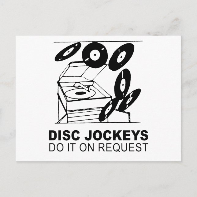 disc jockeys do it on request postcard (Front)