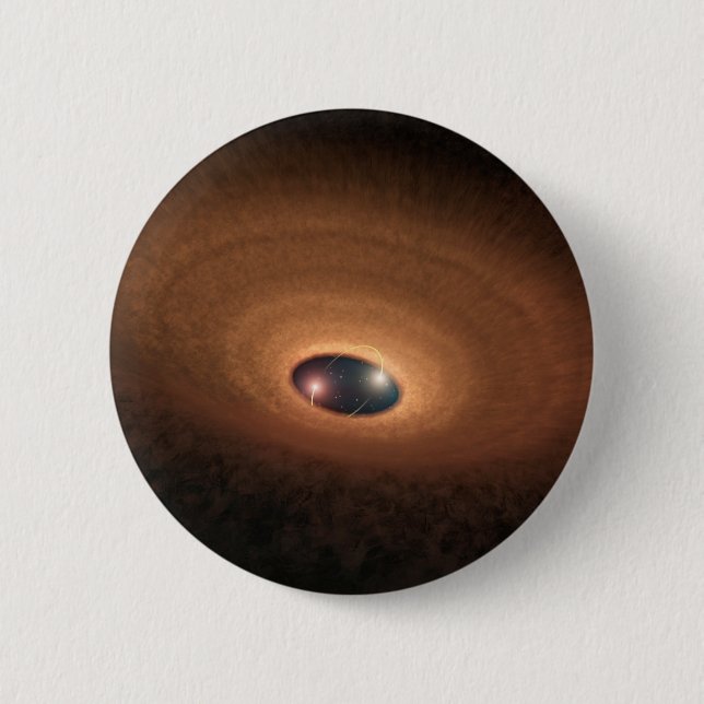 Disc Of Dusty Material Leftover From Star Forming 6 Cm Round Badge (Front)