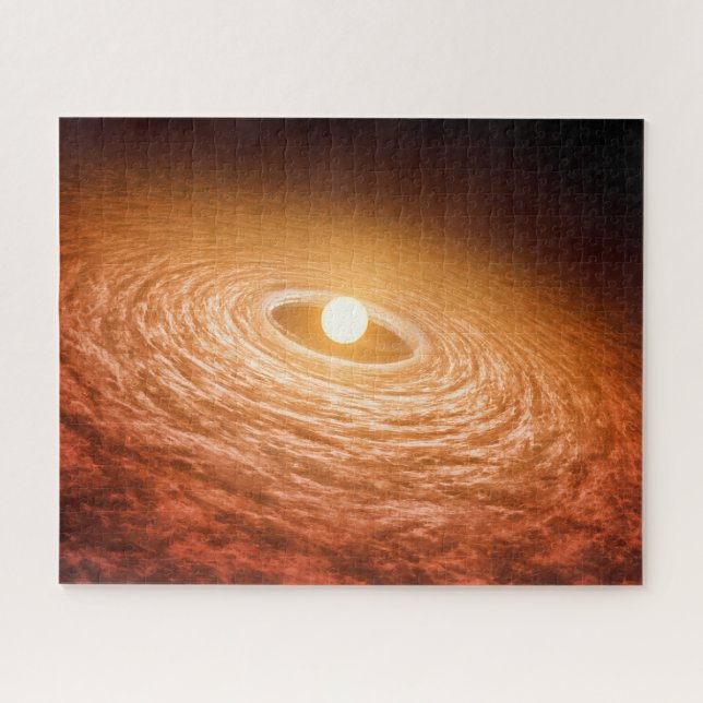 Disc Of Material Surrounding Star Fu Orionis. Jigsaw Puzzle (Horizontal)