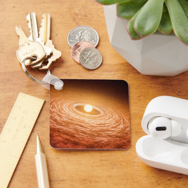 Disc Of Material Surrounding Star Fu Orionis. Key Ring (Desk)