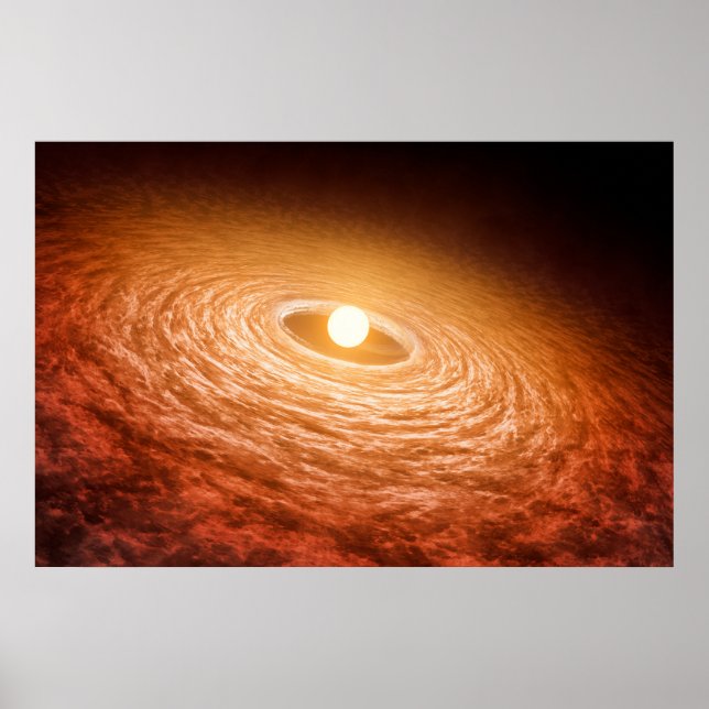 Disc Of Material Surrounding Star Fu Orionis. Poster (Front)