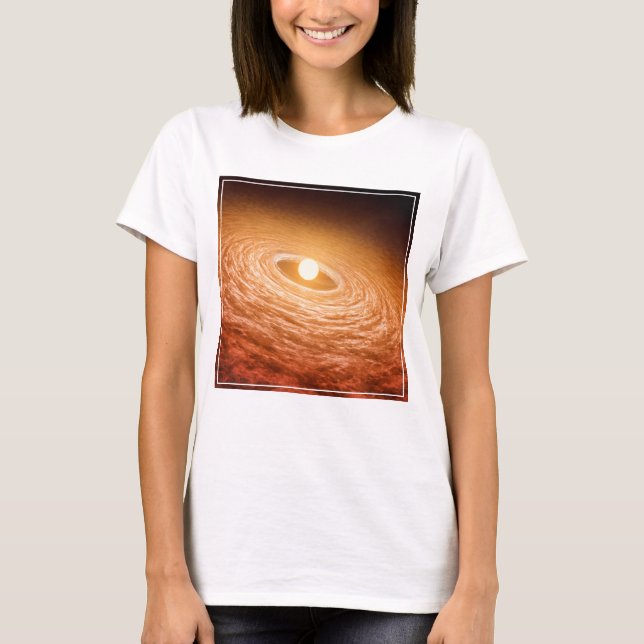 Disc Of Material Surrounding Star Fu Orionis. T-Shirt (Front)
