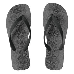 Disc Pattern 02.Grey Lgrey BG Thongs
