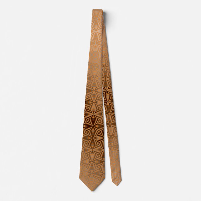 Disc Pattern 02.Grey Orange BG Tie (Front)