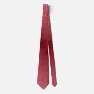 Disc Pattern 02.Grey Red BG Tie