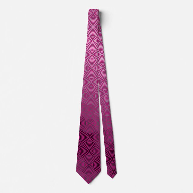 Disc Pattern 02B.Grey B Pink BG Tie (Front)