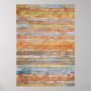 Discarded Stack Of Desk Boards Watercolor Poster