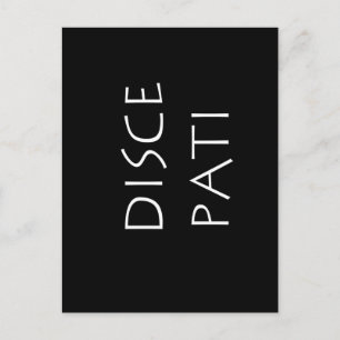 Disce pati postcard