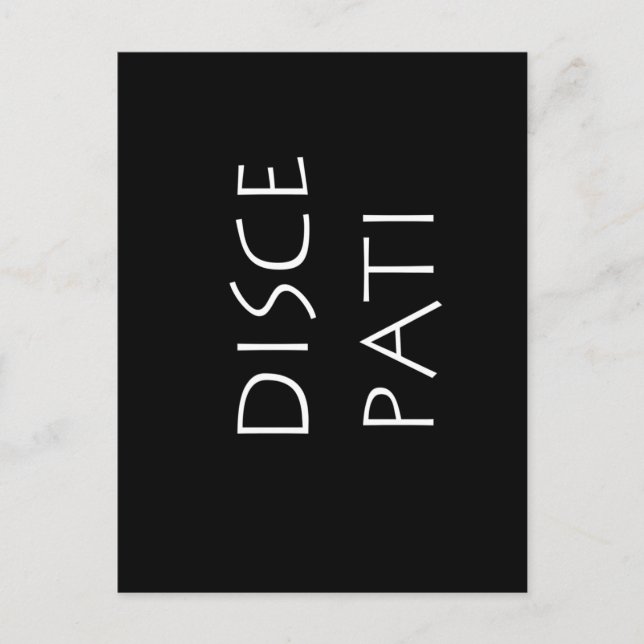 Disce pati postcard (Front)