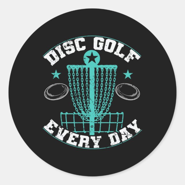 Discgolf Everyday Sket Frisbee  Classic Round Sticker (Front)
