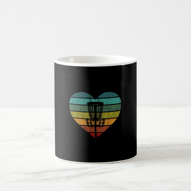DiscGolf - Retro Vintage Target Basket Coffee Mug (Center)