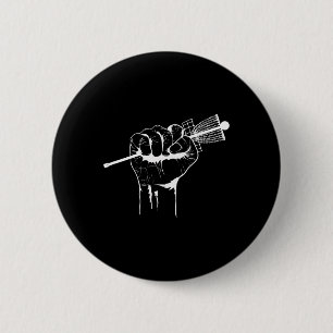 Discgolf Sket In A Hand  6 Cm Round Badge