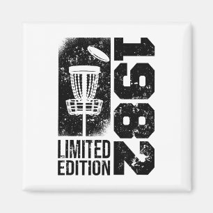 Discgolf Vintage 1982 Birthday Disc-golfing Game D Magnet