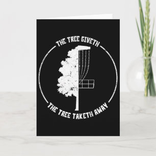 Discing Golf Funny Disc Sports Tree Icon Art Sayin Card