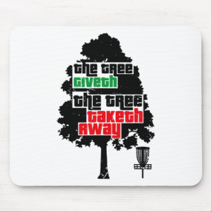 Discing Golf Funny Disc Sports Tree Icon Art Sayin Mouse Pad