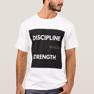Discipline Builds Strength Powerlifting Gym Motiva T-Shirt