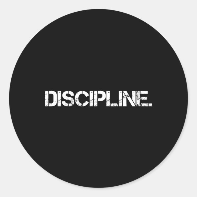 Discipline Classic Round Sticker (Front)