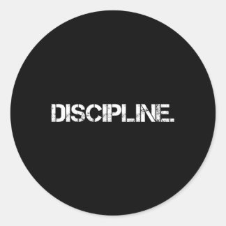 Discipline Classic Round Sticker