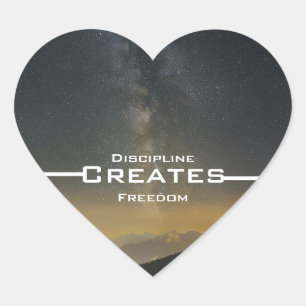 Discipline Creates Freedom Heart Sticker