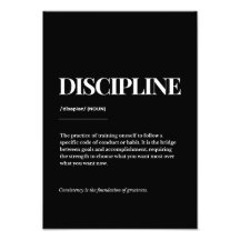 Discipline Definition Art Print – Minimalist Motiv