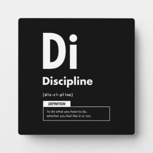 Discipline - Element Of Success - Motivational Plaque
