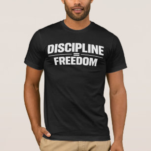 Discipline Equals Freedom Bold Minimalist  T-Shirt