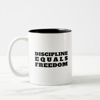Discipline Equals Freedom - Jocko Willink Two-Tone Coffee Mug