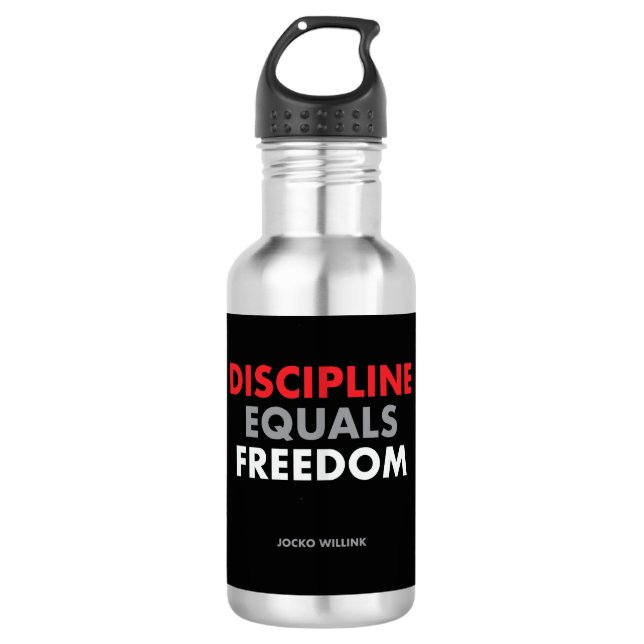 Discipline equals freedom Jocko Willink's quote 532 Ml Water Bottle (Front)