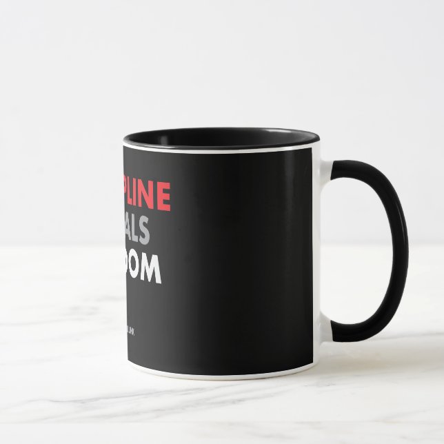 Discipline equals freedom Jocko Willink's quote Mug (Right)
