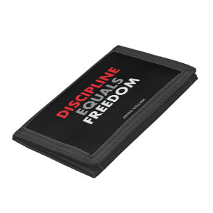 Discipline equals freedom Jocko Willink's quote Trifold Wallet