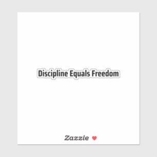 Discipline Equals Freedom Minimalist Typewriter 