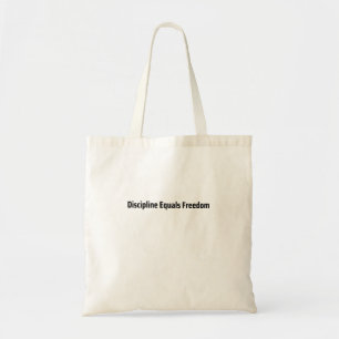Discipline Equals Freedom Minimalist Typewriter Tote Bag