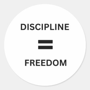 Discipline = Freedom – The Key To Success Sticker 