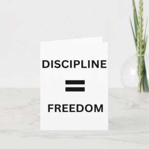 Discipline = Freedom – The Key To Success Sticker  Card