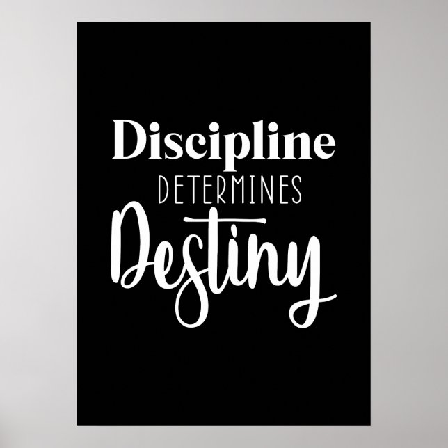 Discipline - Hustle, Gym, Success Motivational Poster (Front)