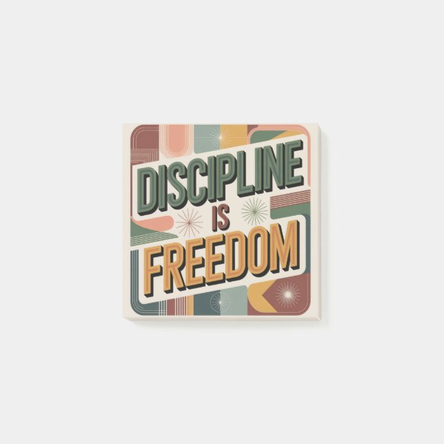 Discipline Is Freedom Post-it Notes (Front)
