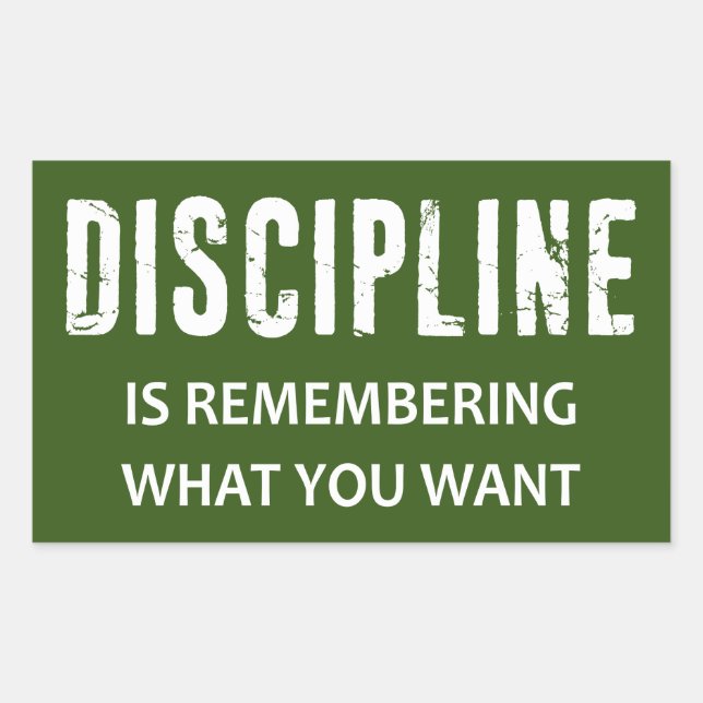 Discipline Is Remembering What You Want Rectangular Sticker (Front)