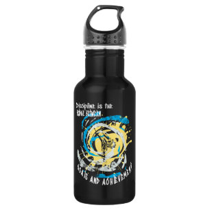 Discipline is the bridge between goals martial art 532 ml water bottle