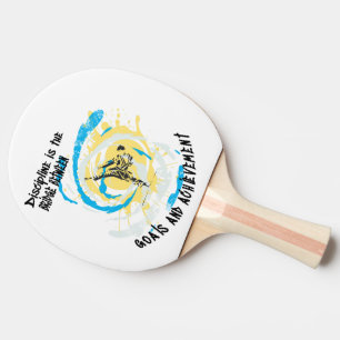 Discipline is the bridge between goals martial art ping pong paddle