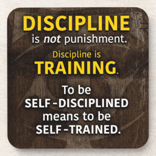Discipline Is Training - Workout Gym Inspirational Coaster