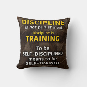 Discipline Is Training - Workout Gym Inspirational Cushion