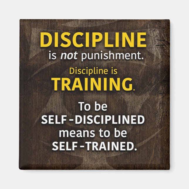 Discipline Is Training - Workout Gym Inspirational Magnet (Front)