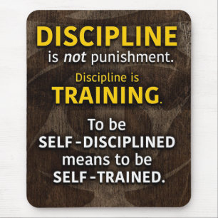 Discipline Is Training - Workout Gym Inspirational Mouse Pad