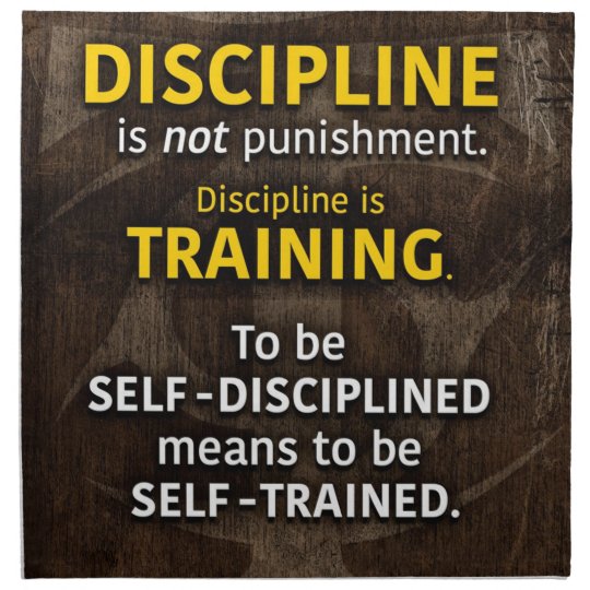 Discipline Is Training - Workout Gym Inspirational Napkin