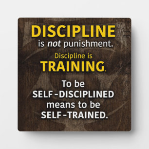 Discipline Is Training - Workout Gym Inspirational Plaque