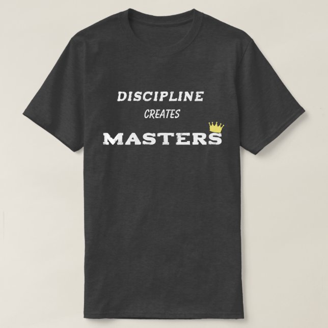 DISCIPLINE Minimal Motivational Quote T-Shirt (Design Front)