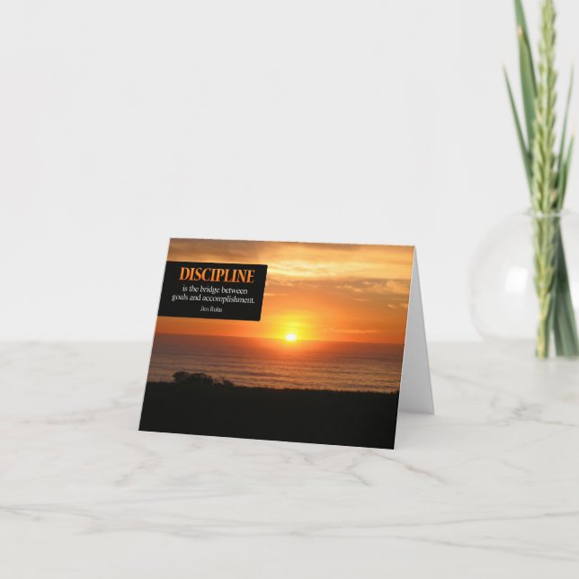 Discipline Motivational Note Card (Front)