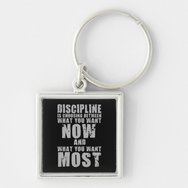 DISCIPLINE - Motivational Words Key Ring (Front)